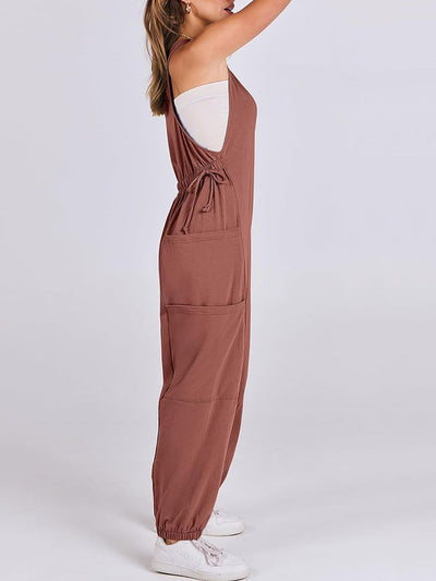 Loose Casual U-neck Sleeveless Jumpsuits