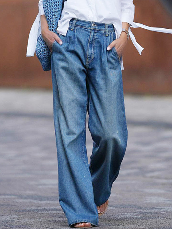 Vintage-Inspired Loose Fit High Waist Jeans