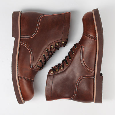 Men's Genuine Cowhide Leather Work Boots