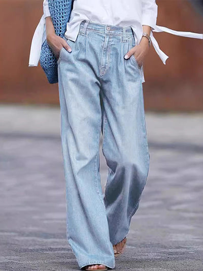 Vintage-Inspired Loose Fit High Waist Jeans