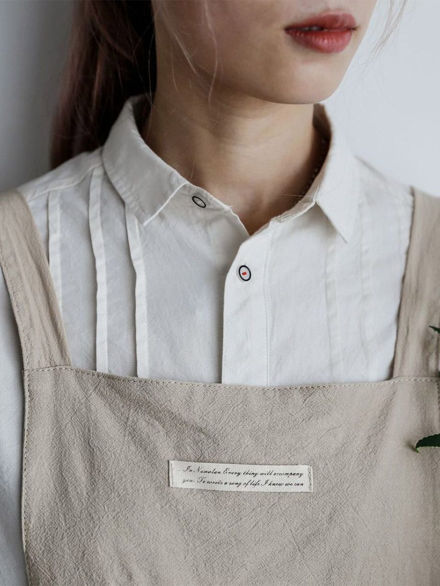 Women's Pleated Casual Cotton Apron