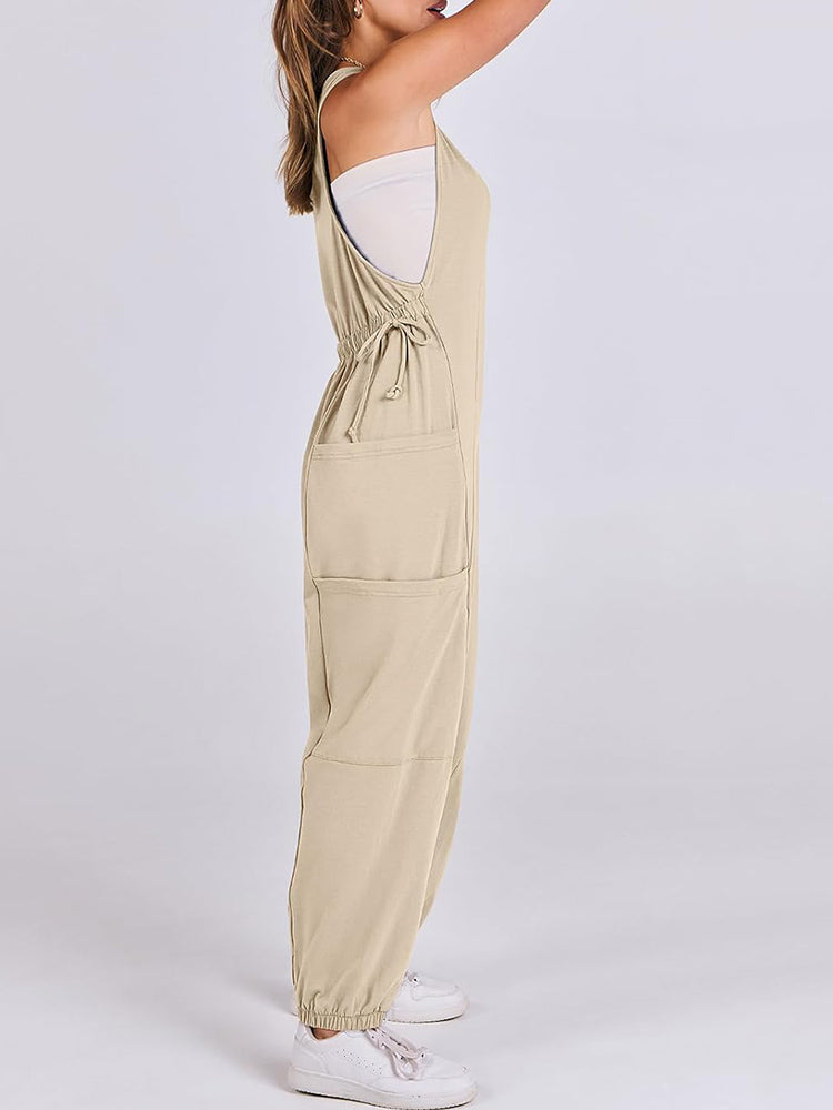 Loose Casual U-neck Sleeveless Jumpsuits