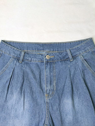 Vintage-Inspired Loose Fit High Waist Jeans