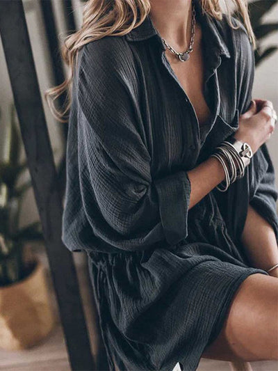 Women's Casual Loose Fit Shirt Dress