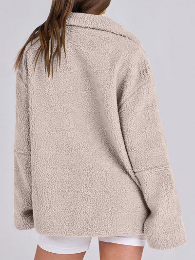 Veste polaire Sherpa zippée et confortable pour femme