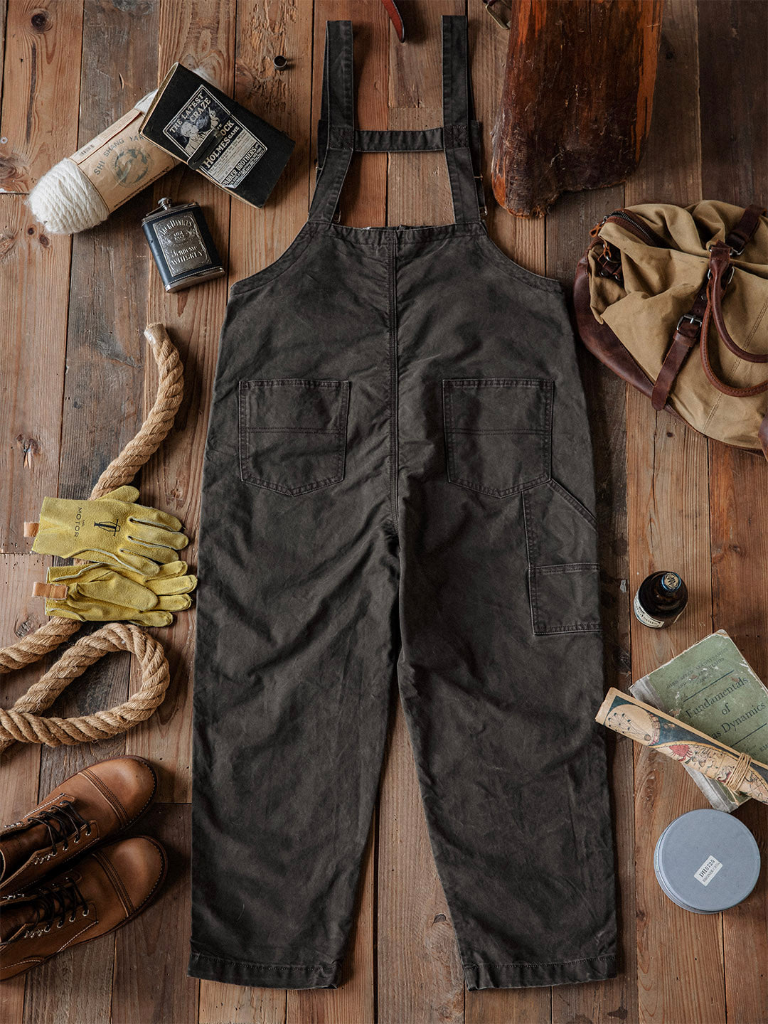 Men's Unique Pocket Overalls with Hammer Loop