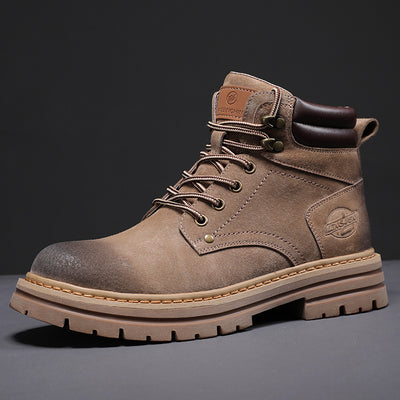 Men's Brown Leather Work Boots