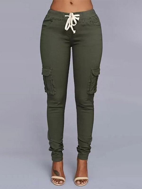 Cozy Cotton Stretch Twill Skinny Cargo Joggers – Madepants