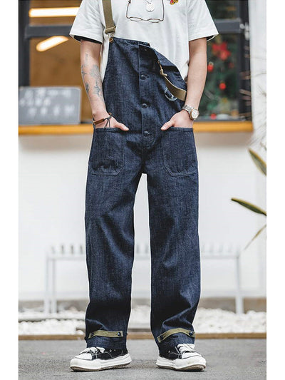 American Retro Style Navy Deck Overalls – Madepants