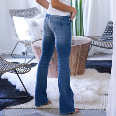 70s Stretch Hip Hugger Street Style Bootcut Jeans – Madepants