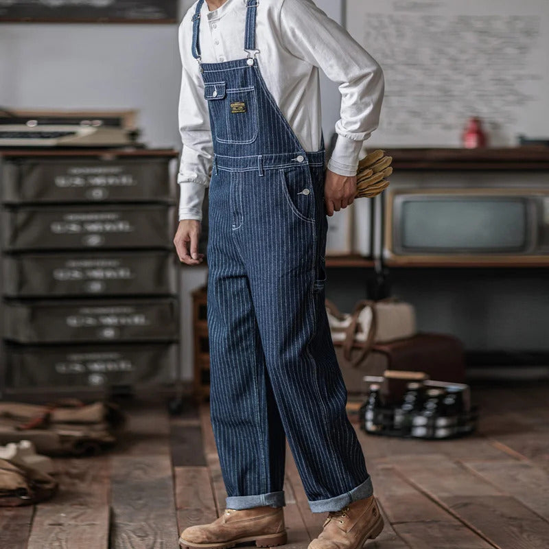 Men's Vintage-Inspired Indigo Denim Overalls – Madepants
